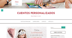 Desktop Screenshot of cuentospersonalizados.com