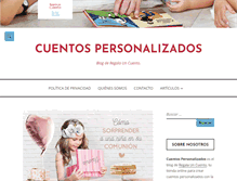 Tablet Screenshot of cuentospersonalizados.com